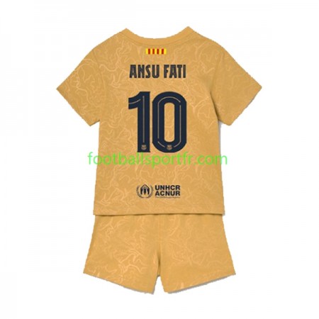 Tenue FC Barcelone Ansu Fat 10 Enfant Exterieur 2022-2023 Maillot de Foot